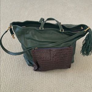 Clare V shoulder and hand bag